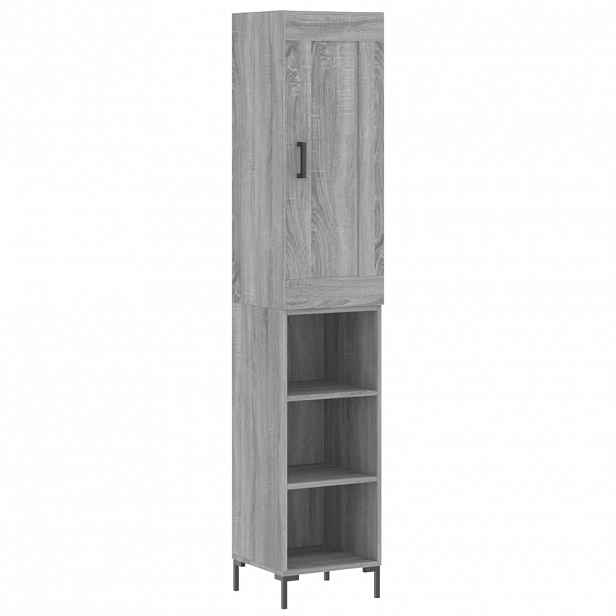 vidaXL Skříň highboard šedá sonoma 34,5 x 34 x 180 cm kompozitní dřevo