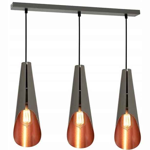 Lustr Stropní Svítidlo Zwis Calyx III Grey/Gold Luminex