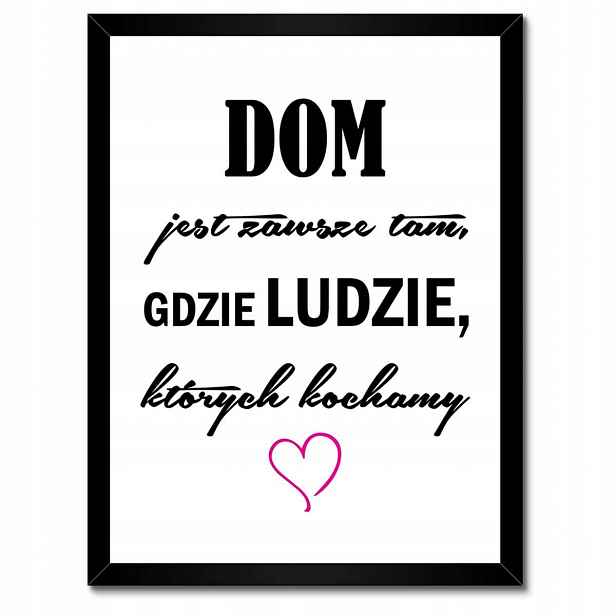 Plakáty v rámu 30x40 Dům je tam, kde jsou lidé