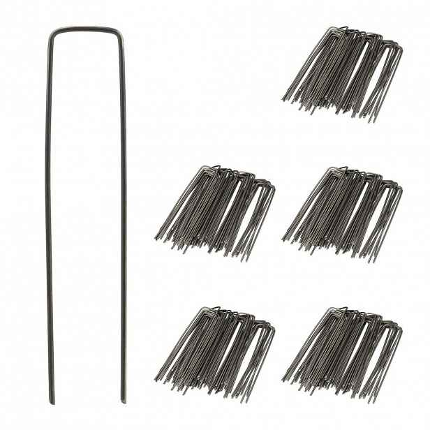 Relaxdays KOTVY Antracit 250ks-Set ocel U-tvar 15 cm