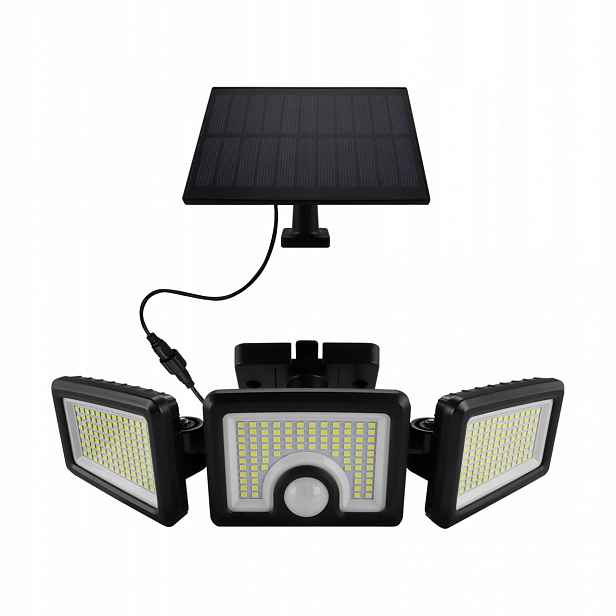 Solární Led reflektor s pohybovým senzorem Salem 5W 6500K IP65 černý