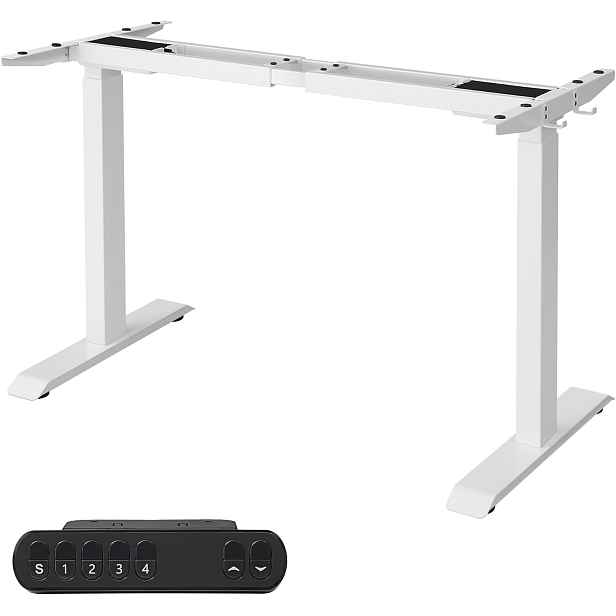 SONGMICS Elektrický nastavitelný rám stolu Protective bílý