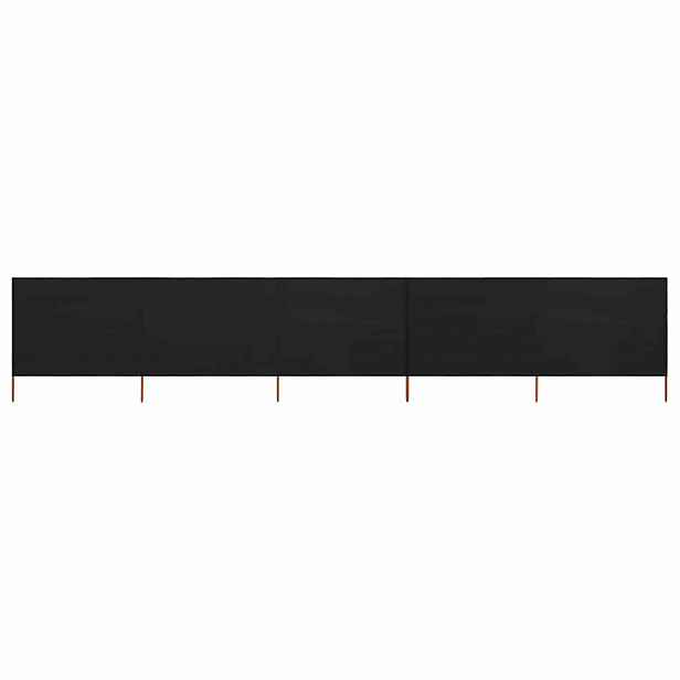 vidaXL 5dílná zástěna proti větru textil 600 x 120 cm černá