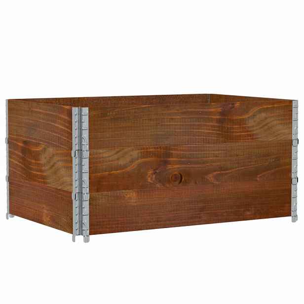 vidaXL Paletové nástavce 3 ks hnědé 120 x 80 cm masivní borové dřevo