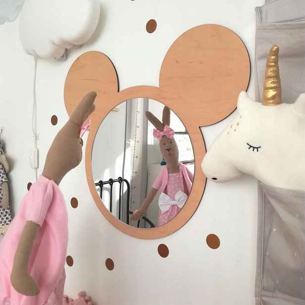 Zrcadlo Mickey Dekorace Zrcátko Ozdoba L15L