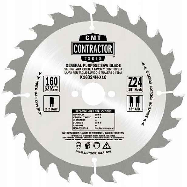 Cmt K16040H-X10 Pila D=160 K=2,2/1,4 F=20 Z=40 Atb