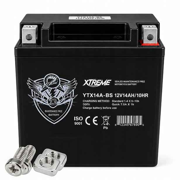 Xtreme Akumulátor Agm Sekačka 12V 14AH 200A Bezúdržbový Traktor Pravý+