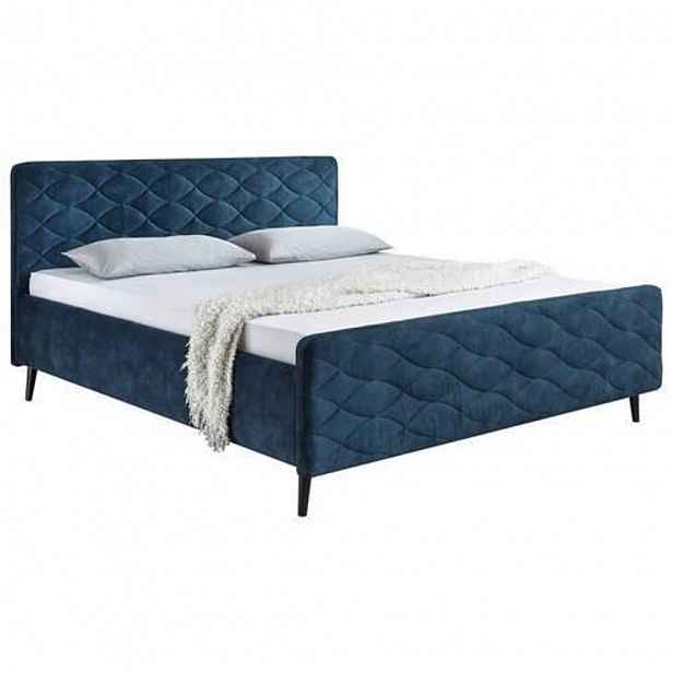 Čalouněná postel Mario A Tmavě Modrá 180x200 Cm
