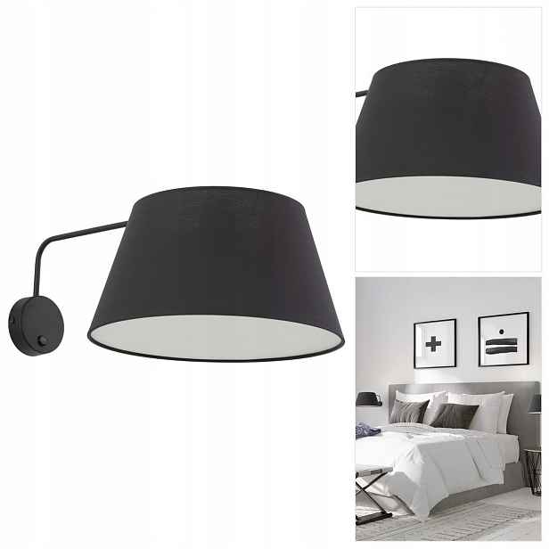 Černé nástěnné svítidlo Formo moderní, jemné světlo v předsíni Tk Lighting