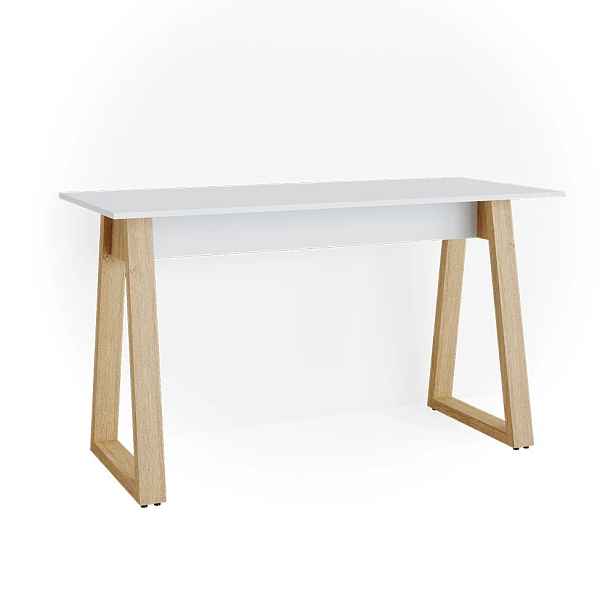 Obdélníkový psací stůl Vicco 138 x 60 x 77 cm bílý/buk