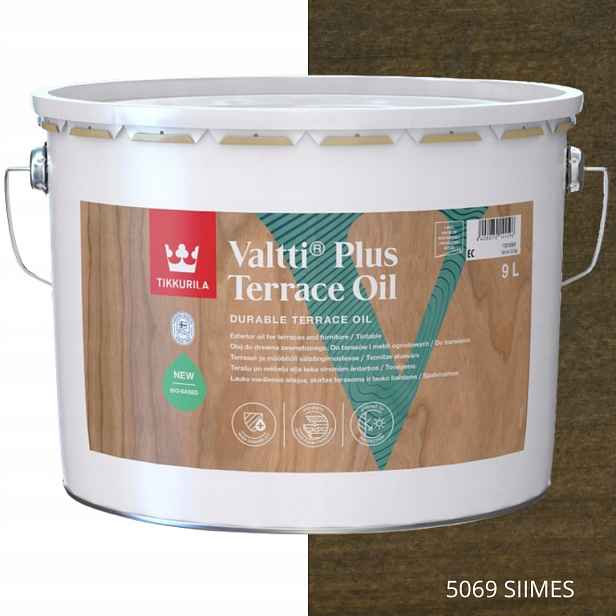Tikkurila Olej Na Dřevo Valtti Plus Terrace Oil 9L Barva 5069 Siimes
