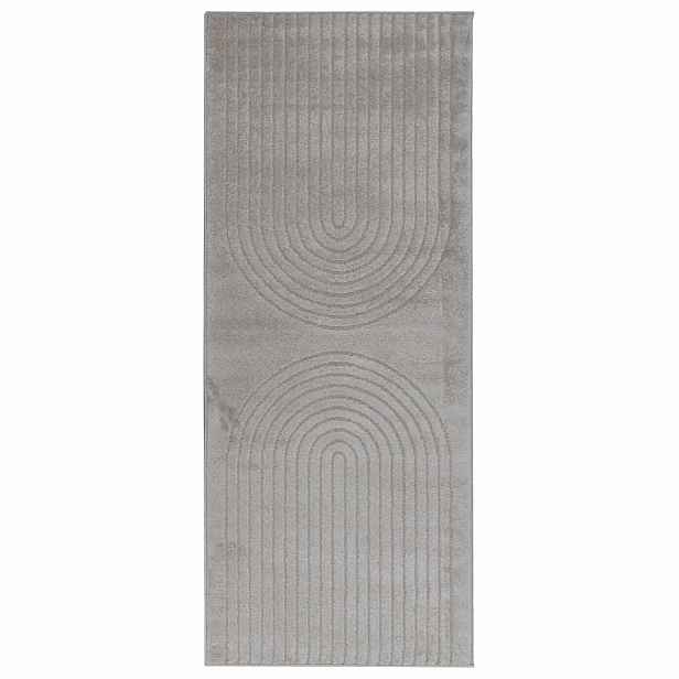 vidaXL Vnitřní koberec GALATI Šedá 80 x 200 cm Polyester Medium Pile