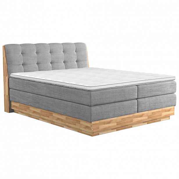 POSTEL BOXSPRING, 180/200 cm, světle šedá
