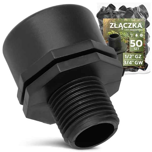 50x Spojka 1/2x3/4 GZxGW Tvarová Spojka Vody Pro Zavlažování