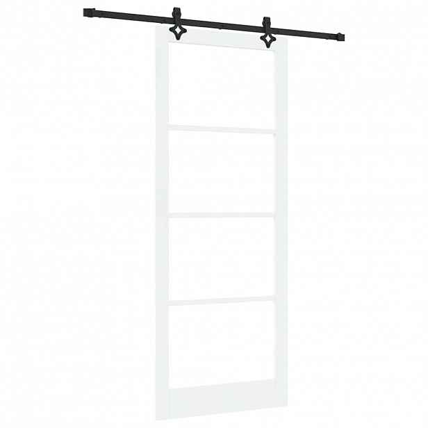 vidaXL Posuvné dveře ORKDAL 93 x 232 cm Masivní borové dřevo a sklo