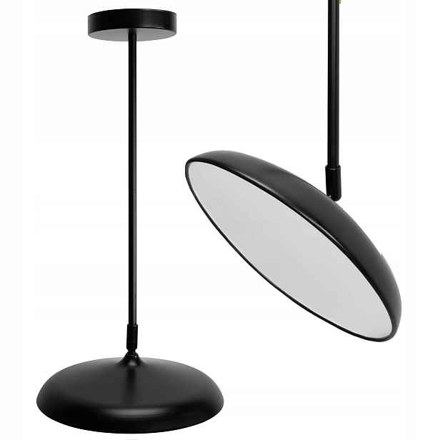 Černá Stropní Svítidlo Nastavitelná Bílá Led Plochá Moderní APP1280 Black