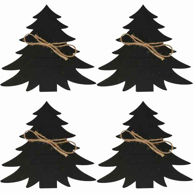 Kapsa na příbory X-Mas Tree černá, sada 4 ks
