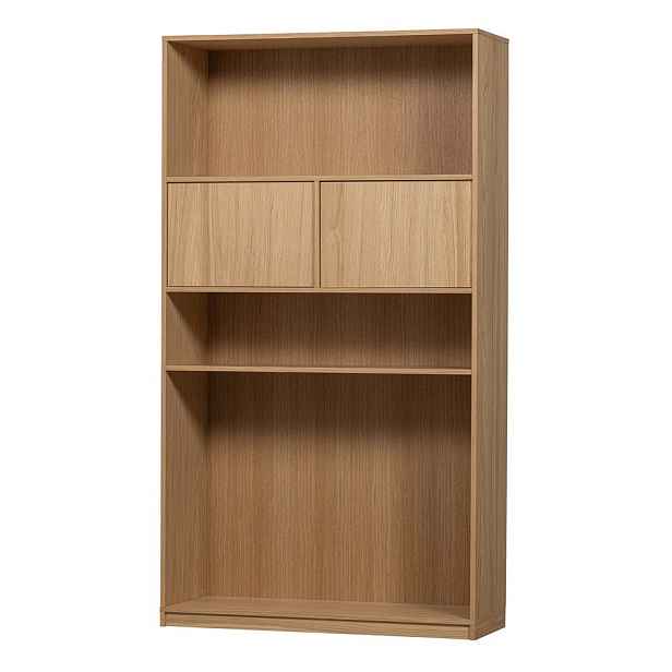 Modulární knihovna v dekoru dubu v přírodní barvě 110x199 cm Modulair – vtwonen