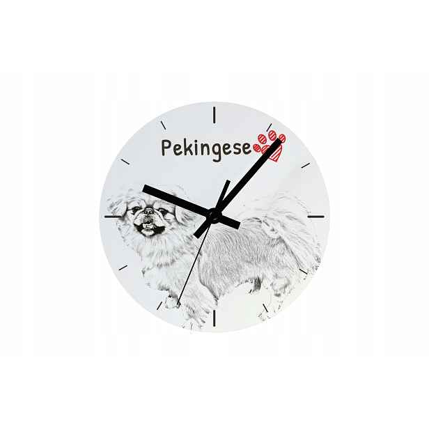Pekingské hodiny se psem, závěsné a stojící, personalizace fotografií, 20 cm