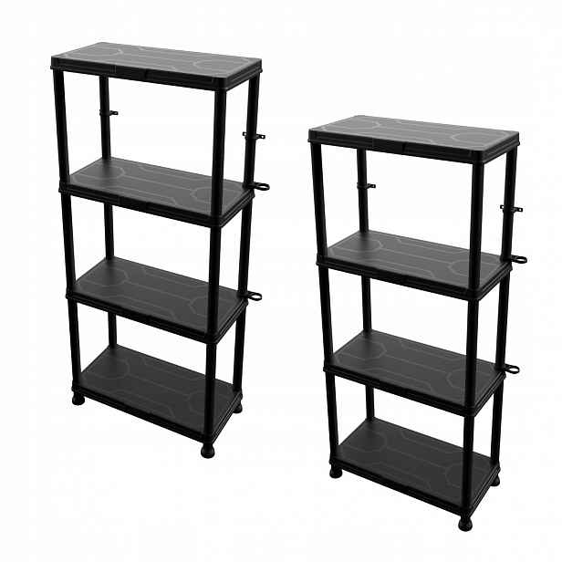 Qbrick System Shelving System 60/30x4 skladovací plastový regál x2