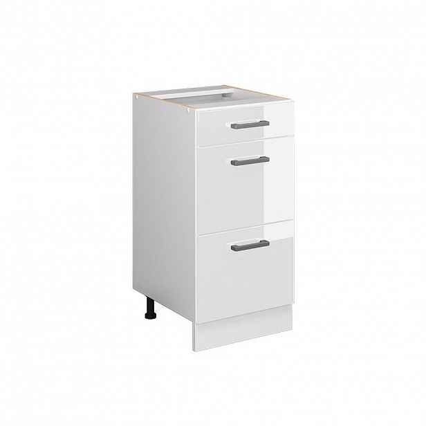 Vicco UNIVERZÁLNÍ ZÁKLADNÍ JEDNOTKA R-Line Bílá vysoký lesk 40 cm se zásuvkami