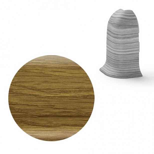 Vnější roh k soklu Naturel dub Country , PVC délka 0,5 cm, výška hrany 56 mm, NATNGTZ50