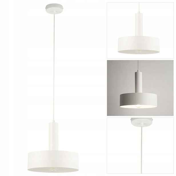 Závěsná lampa Vitrum bílá, moderní, nastavitelná nad stůl Sigma Lighting