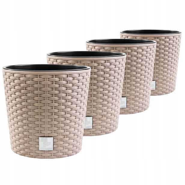 4X Rato DRTUS300L Květináč imitace ratanu