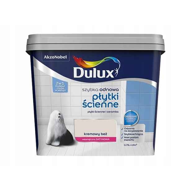 Dulux Barva Rychlá Obnova Stěnových Dlaždic 0,75L Krémově Béžová