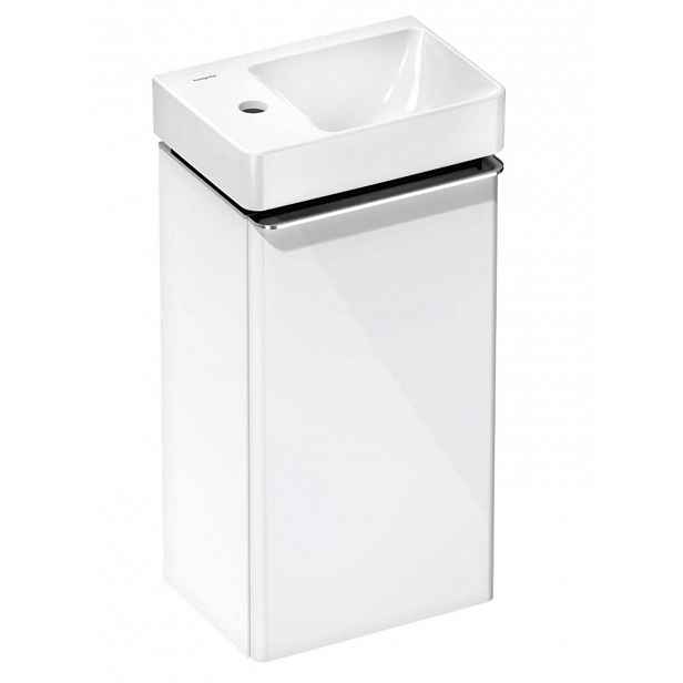 Hansgrohe Xelu Q - Skříňka s umývátkem, 63x34x27 cm, 1 dvířka, panty vlevo, lesklá bílá/chrom 54362000