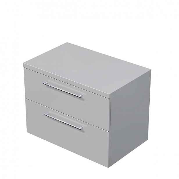 Koupelnová skříňka pod umyvadlo na desku Naturel Ratio 80x59,6x50 cm šedá lesk ND802Z56.A2736
