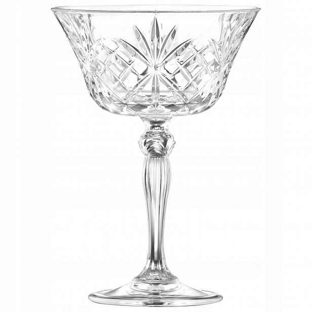Křišťálové skleničky na šampaňské martini Rcr Melodia Champagne 260 Ml 6 Ks
