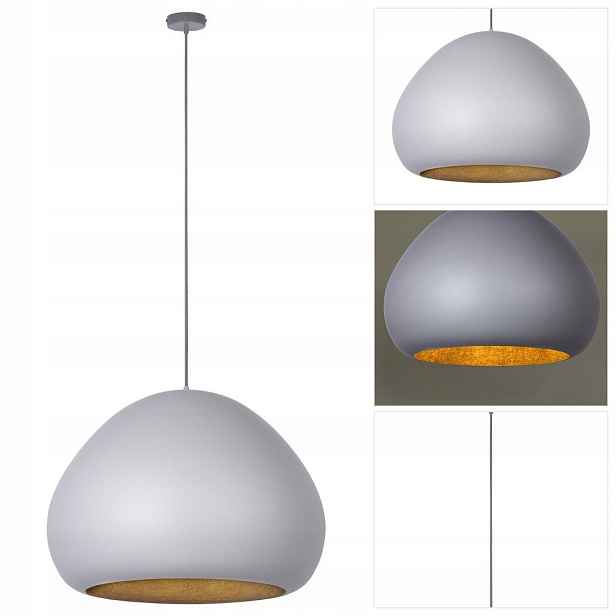 Šedá závěsná lampa Lava nastavitelná v moderním stylu Sigma Lighting