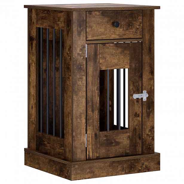 vidaXL Nábytek pro psí kotec Kouřový dub 50 x 47,5 x 80 cm