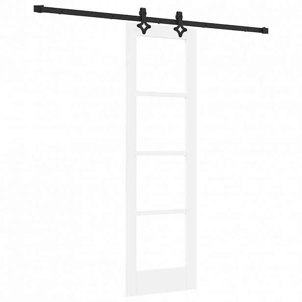 vidaXL Posuvné dveře ORKDAL 61 x 198,5 cm Masivní borové dřevo a sklo