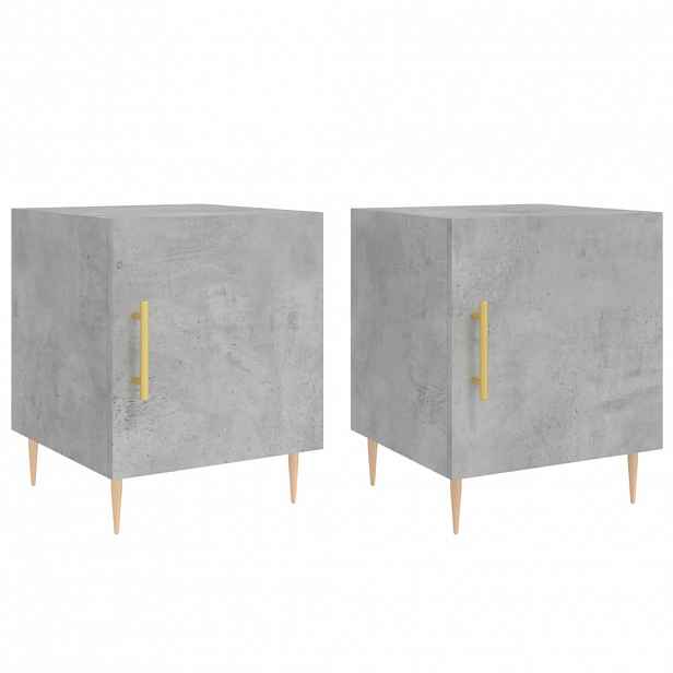 vidaXL Noční stolky 2 ks betonově šedé 40x40x50 cm kompozitní dřevo