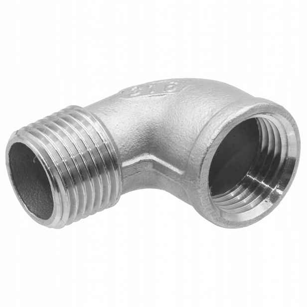 3 0/0" Vnitřní Závit/vnější Závit Závitové Koleno Nyplové 90st. nerezové Kyselinovzdorné A4 316