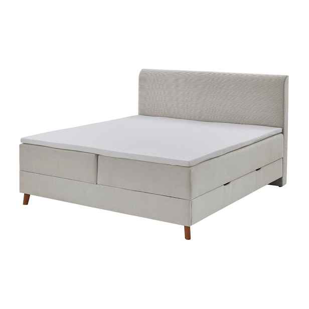Béžová boxspring postel s úložným prostorem 180x200 cm Memphis - Meise Möbel