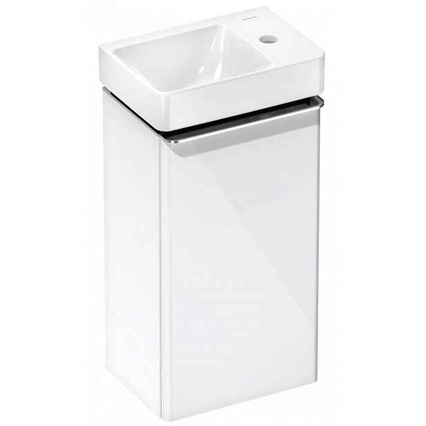 Hansgrohe Xelu Q - Skříňka s umývátkem, 63x34x27 cm, 1 dvířka, panty vpravo, lesklá bílá/chrom 54365000