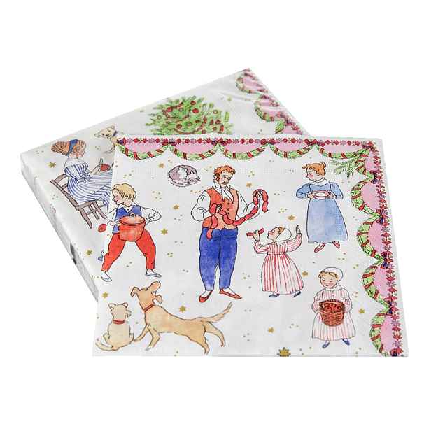 Rosenthal Vánoční ubrousky Vánoční hostina, 33 × 33 cm, 20 ks 02433-727522-05214