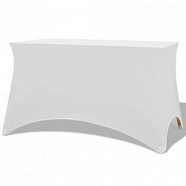 vidaXL Strečový návlek na stůl 2 ks 243x76x74 cm bílý