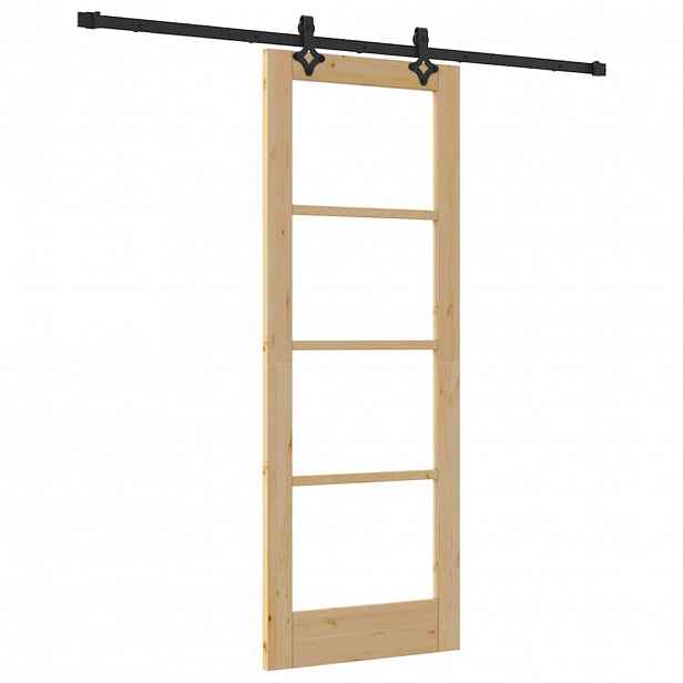 vidaXL Posuvné dveře ORKDAL 73,5 x 198,5 cm Přirozená a černá