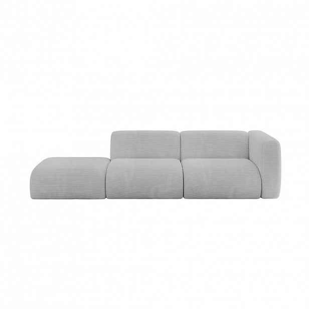 ALTDECOR POHOVKA S PRAVOU OTOMANOU MIRA-S3 296x89x70 Šedá Manšestr