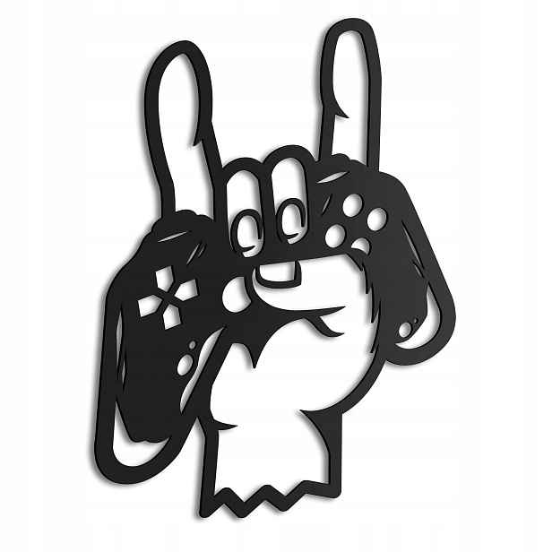 Dřevěný 3D obraz Gamer Gamepad Nástěnná Dekorace Dárek