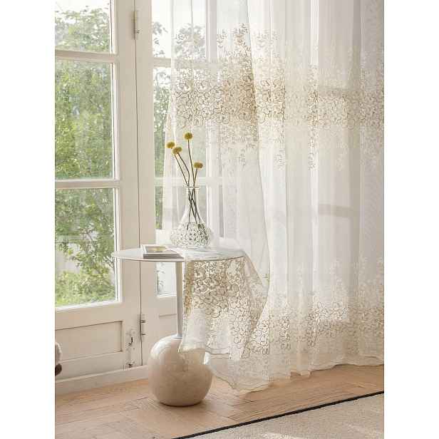 Shein bílá záclona vzor 1-pack S07 tvq 132X183CM