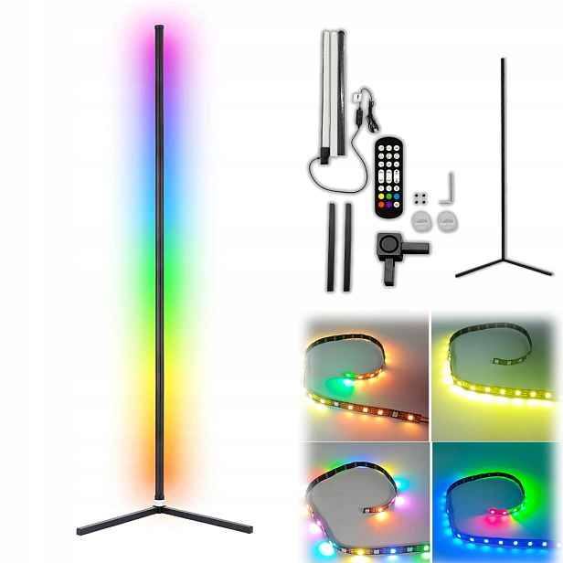 Led Podlahová Lampa Rgb 10W Stmívatelná Barevná Podlahová Lampa Sada