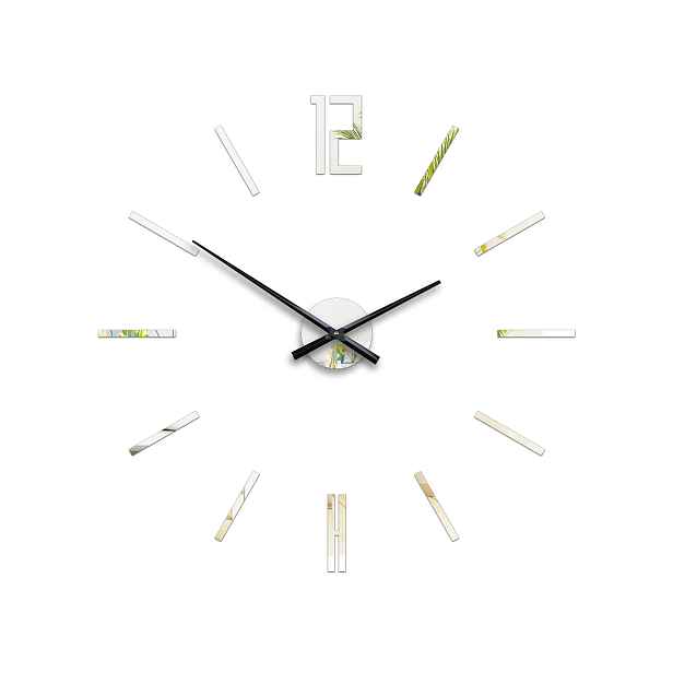 ModernClock 3D nalepovací hodiny Carlo zrcadlové