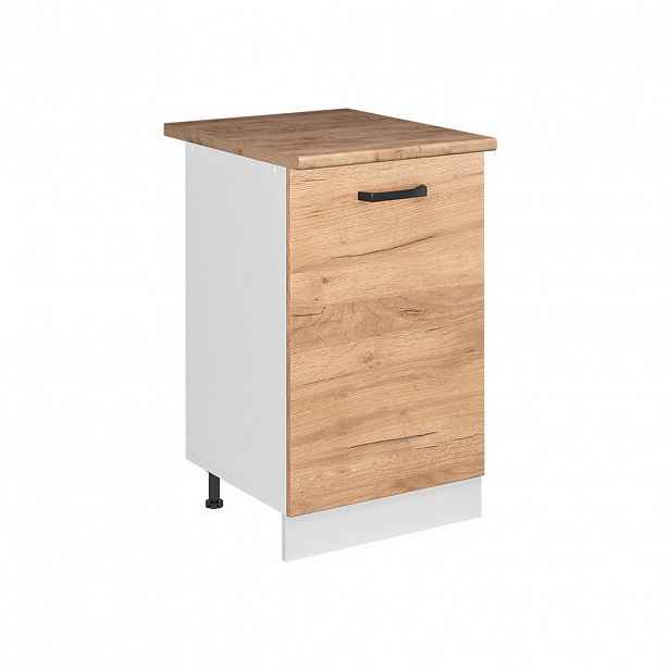 Vicco SPODNÍ SKŘÍŇKA KUCHYŇSKÉ LINKY R-Line, Zlatý mocný dub/Bílá, 50 cm pracovná doska Dub Goldkraft