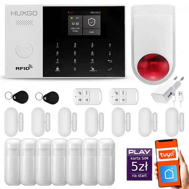 Bezdrátový Gsm alarm 4G WiFi – sada alarmu Huxgo HXA005 R7D7 Bs