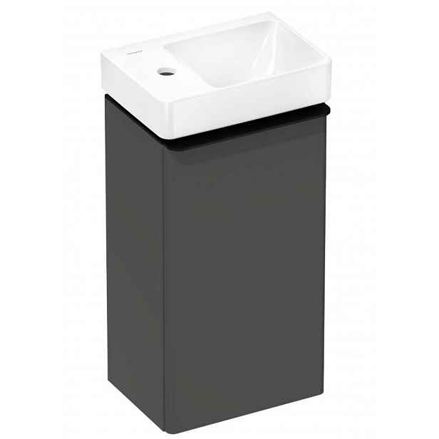 Hansgrohe Xelu Q - Skříňka s umývátkem, 63x34x27 cm, 1 dvířka, panty vlevo, matná šedá/matná černá 54363670